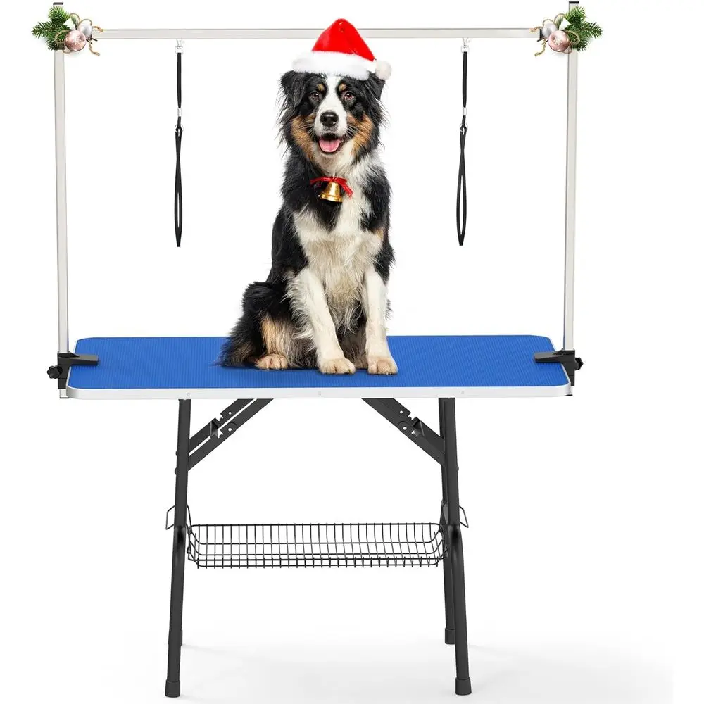 46 Стол для ухода за собаками, складной домашний стол для купания домашних животных с регулируемой ручкой, нескользящий рабочий стол, поднос для хранения и петля, синий
46 Стол для ухода за собаками, складной домашний стол для купания домашних животных с регулируемой ручкой, нескользящий рабочий стол, поднос для хранения и петля, синий