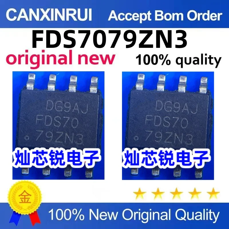 (10 pieces)FDS7079ZN3 FDS7079 7079 79 ZN3 HSOP-8 Transistor 
(10 pieces)FDS7079ZN3 FDS7079 7079 79 ZN3 HSOP-8 Transistor