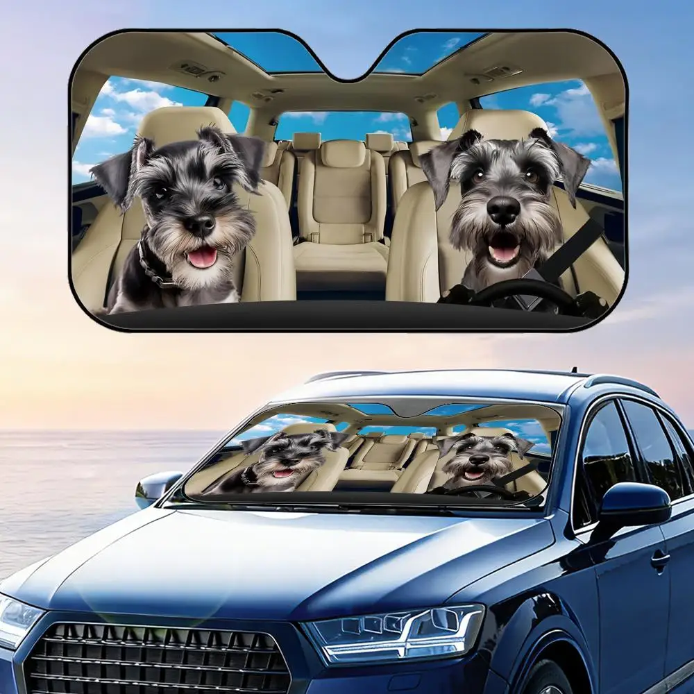 Cute Miniature Schnauzer Dog Sun Visor Foldable Car Windshield Sun Shade UV Protection Reflective Heat Insulation Reusable Cover
Cute Miniature Schnauzer Dog Sun Visor Foldable Car Windshield Sun Shade UV Protection Reflective Heat Insulation Reusable Cover