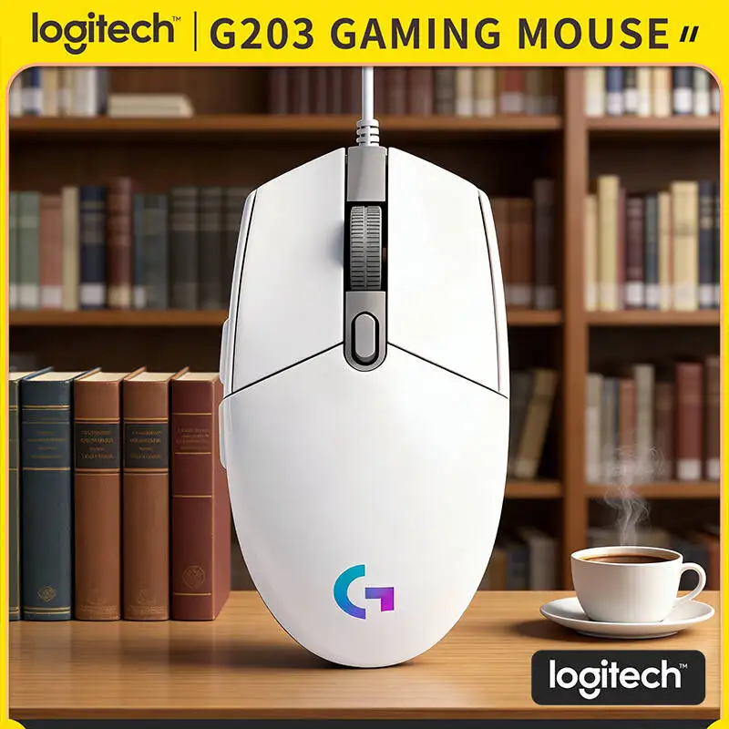 Logitech G203 Prodigy Wired Gaming Mouse 8000 DPI RGB Lighting 6 Buttons 1000Hz Polling 2.1m Cable 2-Year Warranty Gamers
Logitech G203 Prodigy Wired Gaming Mouse 8000 DPI RGB Lighting 6 Buttons 1000Hz Polling 2.1m Cable 2-Year Warranty Gamers