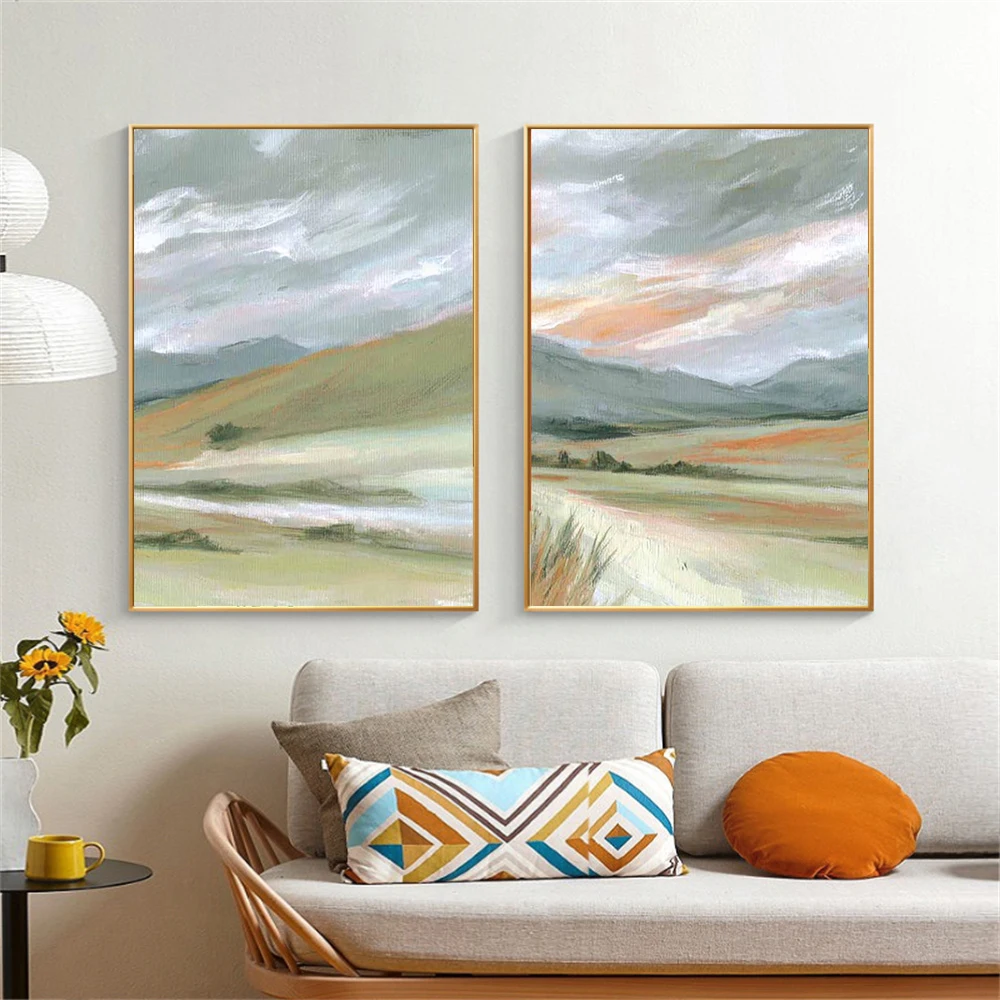 Pastel landscape art prints a set of three depicting tranquil mountains and fields canvas print art posters home decoration
Pastel landscape art prints a set of three depicting tranquil mountains and fields canvas print art posters home decoration