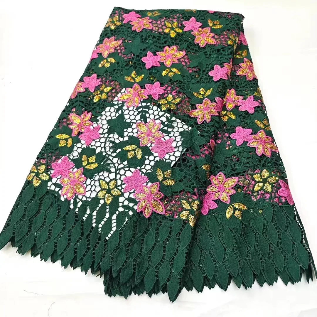 Latest African Guipure Cord Lace With Sequins High Quality Sequin Guipure Lace Nigerian Water Soluble For Party Dress Gown
Latest African Guipure Cord Lace With Sequins High Quality Sequin Guipure Lace Nigerian Water Soluble For Party Dress Gown