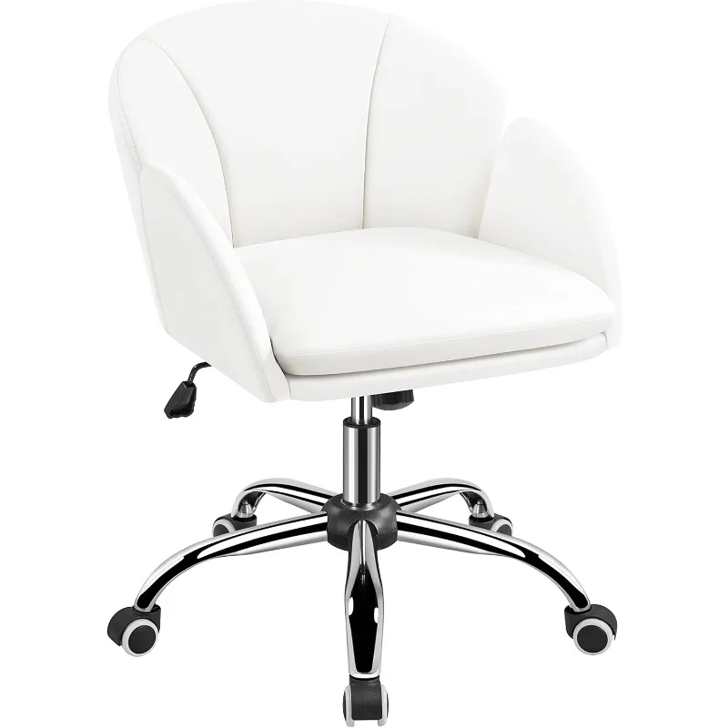 White Desk Chair Petal Cute Office Faux Leather Swivel Desk Vanity with Back Modern Computer
White Desk Chair Petal Cute Office Faux Leather Swivel Desk Vanity with Back Modern Computer