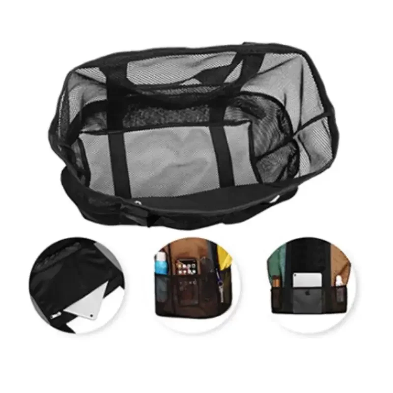 Large Capacity Mesh Beach Bag, Travel, Swimming, Fitness, Grooming Bag, Breathable Storage Bag, Nylon Mesh Tote Bag
Large Capacity Mesh Beach Bag, Travel, Swimming, Fitness, Grooming Bag, Breathable Storage Bag, Nylon Mesh Tote Bag