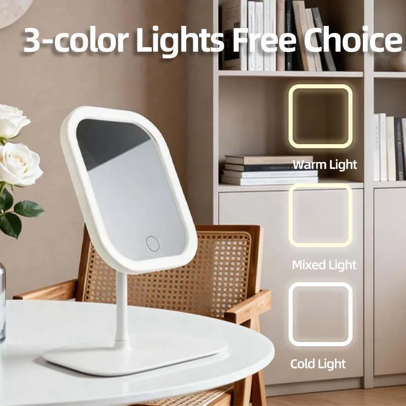 OMUONE Makeup Mirror Desktop Home Vanity Mirror LED with Light Intelligent Fill Light Small Mirror Best Gift for Friend
OMUONE Makeup Mirror Desktop Home Vanity Mirror LED with Light Intelligent Fill Light Small Mirror Best Gift for Friend