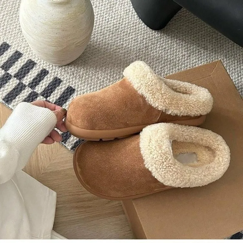 Fashionable Women's Fleece Snow Boots 2026 Spring/Winter New Thick-soled Wool Cotton Flip-flops for Warmth,Half-length Flip-flop
Fashionable Women's Fleece Snow Boots 2026 Spring/Winter New Thick-soled Wool Cotton Flip-flops for Warmth,Half-length Flip-flop