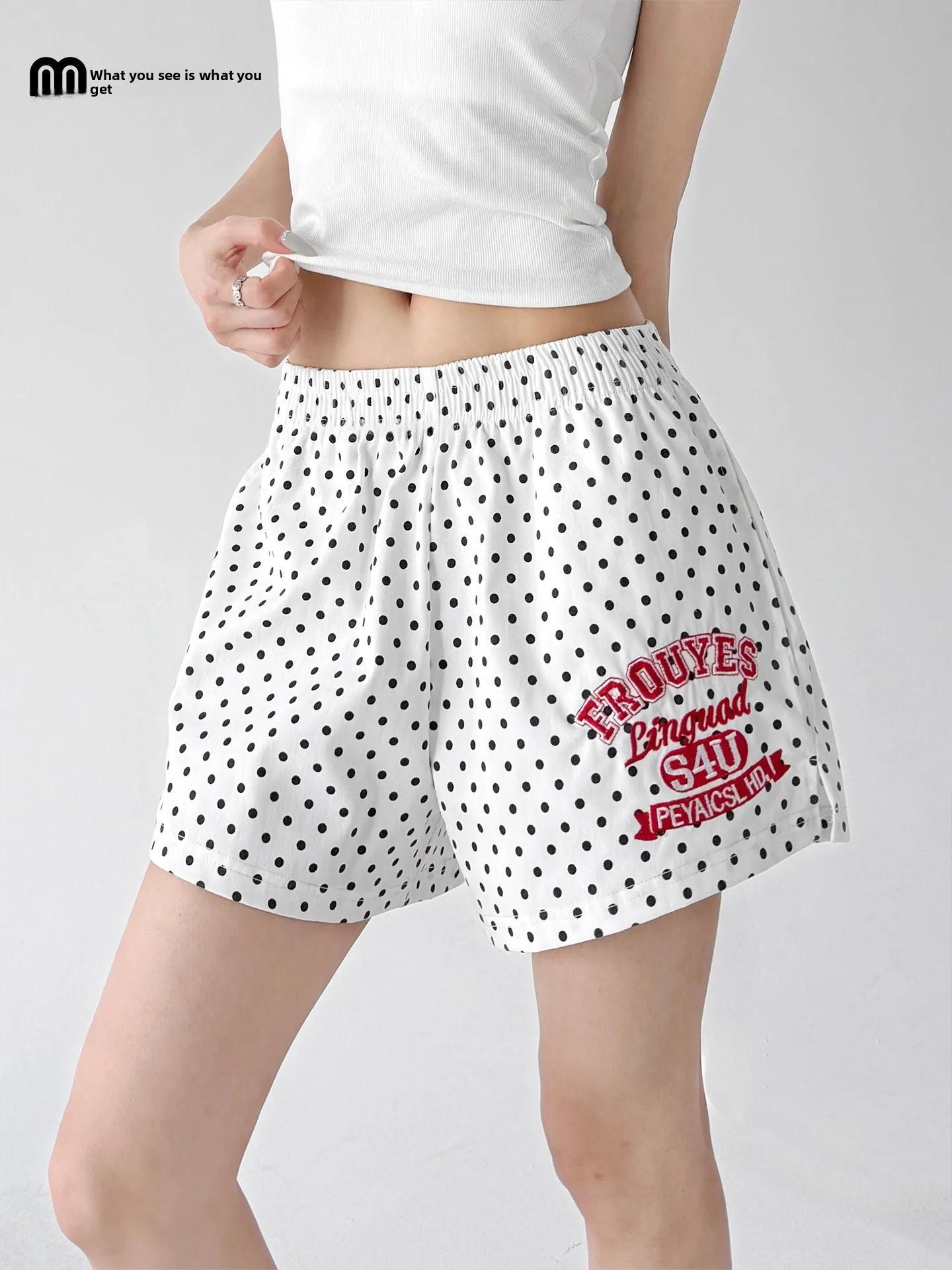 American Style Polka Dot Sports Pants Women's Summer New Loose Casual Wide Leg Hot Shorts High Waist Commute Style Polyester
American Style Polka Dot Sports Pants Women's Summer New Loose Casual Wide Leg Hot Shorts High Waist Commute Style Polyester