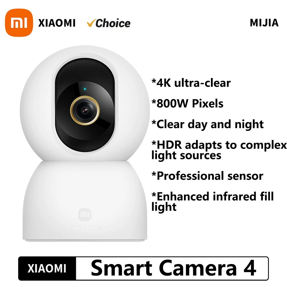 Умная камера Xiaomi 4, двухдиапазонный Wi-Fi 6, 8 МП, 4K HDR, отслеживание искусственного интеллекта, ночное видение, двустороннее аудио Камера для домашней безопасности, радионяня для домашних животных
Умная камера Xiaomi 4, двухдиапазонный Wi-Fi 6, 8 МП, 4K HDR, отслеживание искусственного интеллекта, ночное видение, двустороннее аудио Камера для домашней безопасности, радионяня для домашних животных