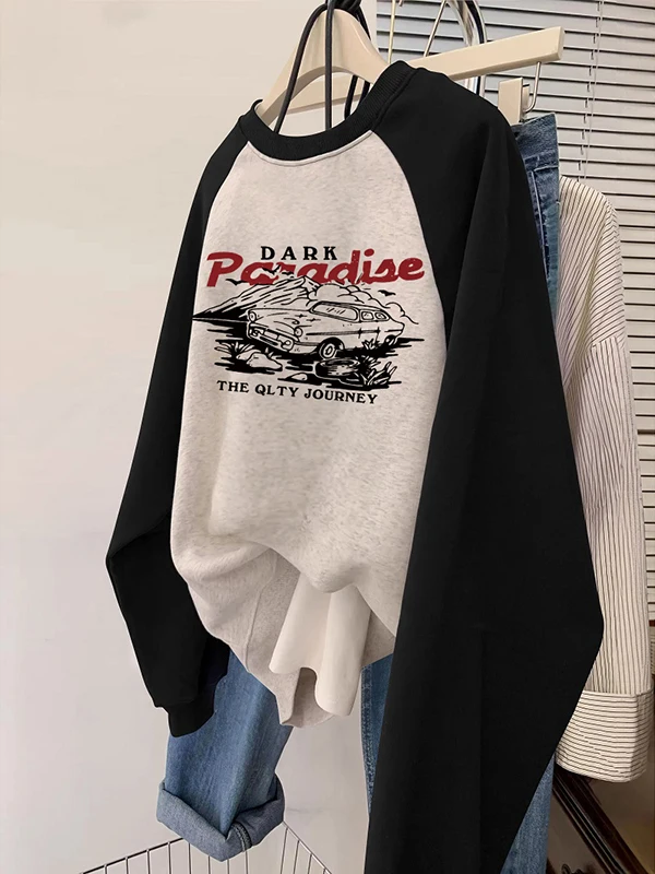American Retro Oversize Hoodie round Neck Fleece Lined Color Block Design Autumn Winter Women's Sweatshirt Comfortable Fit
American Retro Oversize Hoodie round Neck Fleece Lined Color Block Design Autumn Winter Women's Sweatshirt Comfortable Fit