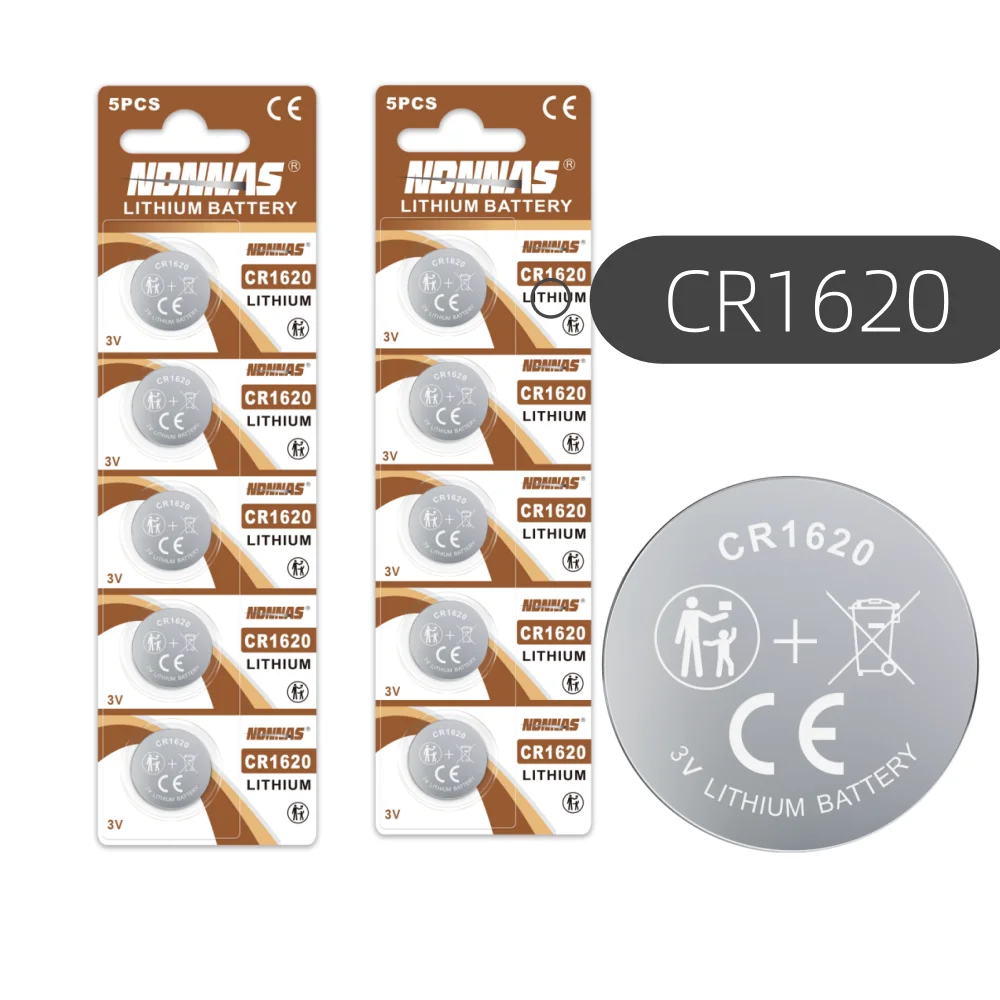 NDNNAS CR1620 3V Lithium Button Battery 5/10/15PCS Coin Cell DL1620 ECR1620 for Car Key Watch Remote Control
NDNNAS CR1620 3V Lithium Button Battery 5/10/15PCS Coin Cell DL1620 ECR1620 for Car Key Watch Remote Control