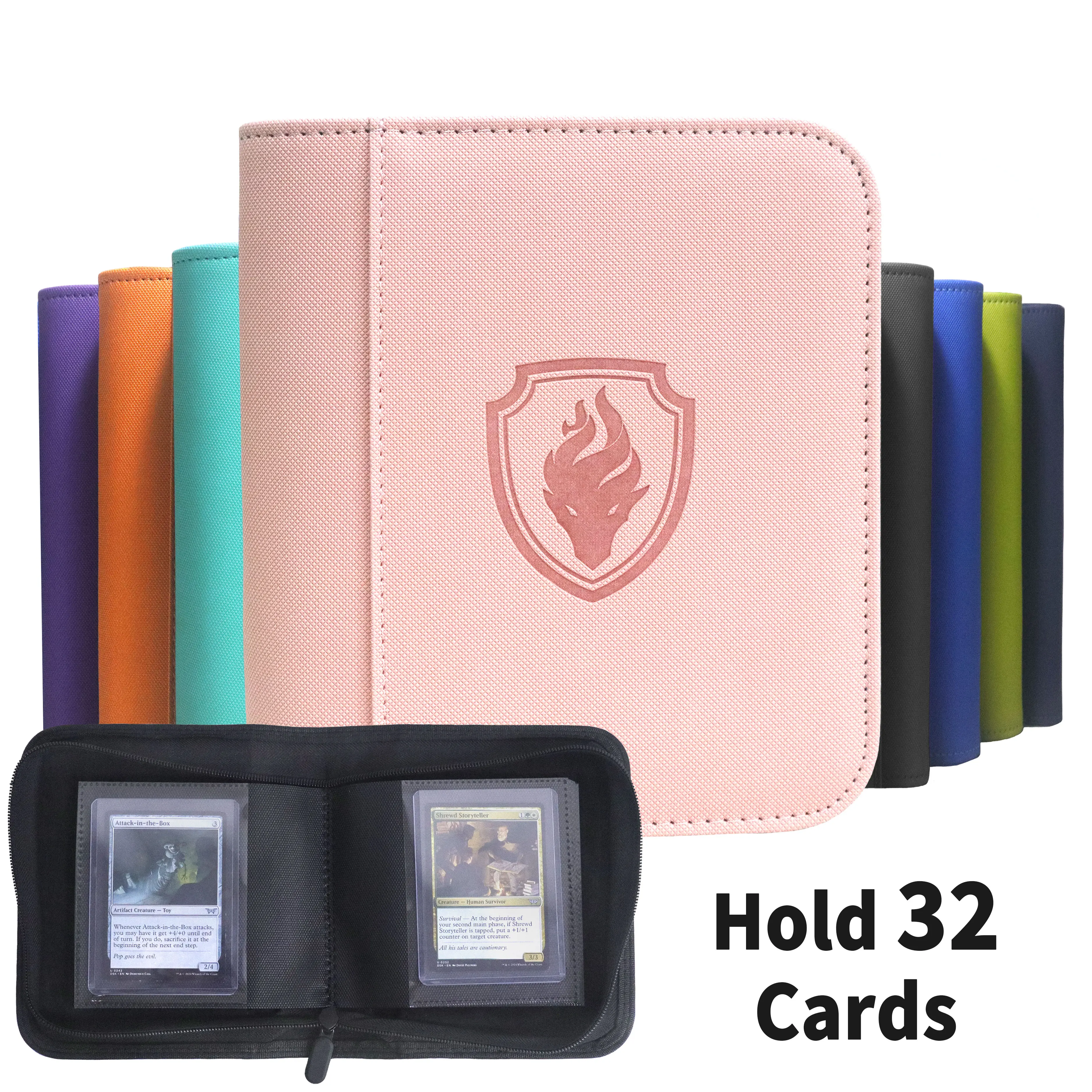 1 Pocket Zipper Card Binder, 32 Trading Card Holder Book For 3"×4" Cards, Premium PU Cover Zip Binder for Cards,Game Card Book
1 Pocket Zipper Card Binder, 32 Trading Card Holder Book For 3"×4" Cards, Premium PU Cover Zip Binder for Cards,Game Card Book