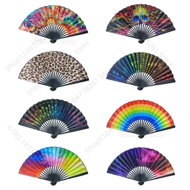 23cm Classic Folding Fan Print Black Bamboo Bone Hand Fans Rainbow Cooling Handheld Fans Festival Performance Dance Fan Gifts
23cm Classic Folding Fan Print Black Bamboo Bone Hand Fans Rainbow Cooling Handheld Fans Festival Performance Dance Fan Gifts