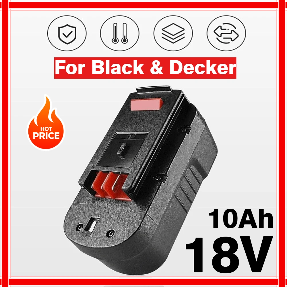 18V 10.0Ah Batterie Pour Outil Electrique For Black & Decker A18 A1718NH B18 HPB18-OPE FS1800CS FS1800D-2 FS1800ID 
18V 10.0Ah Batterie Pour Outil Electrique For Black & Decker A18 A1718NH B18 HPB18-OPE FS1800CS FS1800D-2 FS1800ID