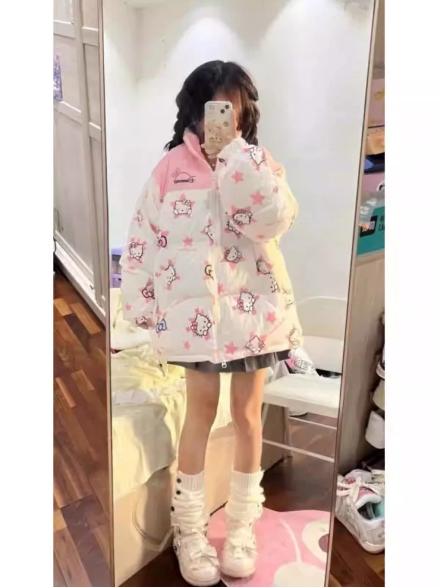 Милая теплая женская хлопковая куртка большого размера с мультяшным принтом, на молнии, с капюшоном, повседневная, универсальная, зимняя
Милая теплая женская хлопковая куртка большого размера с мультяшным принтом, на молнии, с капюшоном, повседневная, универсальная, зимняя