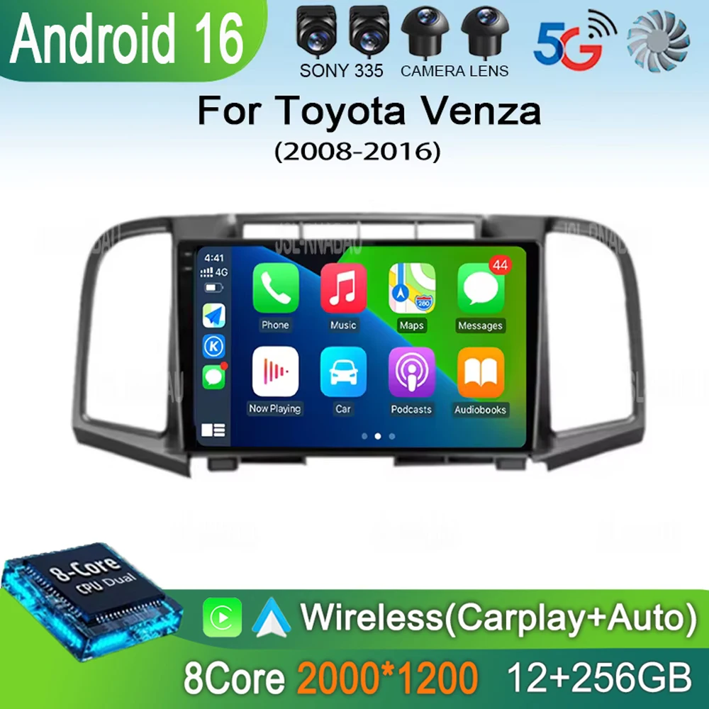 Android 16 Carplay Auto Car Radio For Toyota Venza 2008-2016 DSP Multimedia Video Player Stereo Navi GPS Head Unit Audio WIFI+4G
Android 16 Carplay Auto Car Radio For Toyota Venza 2008-2016 DSP Multimedia Video Player Stereo Navi GPS Head Unit Audio WIFI+4G