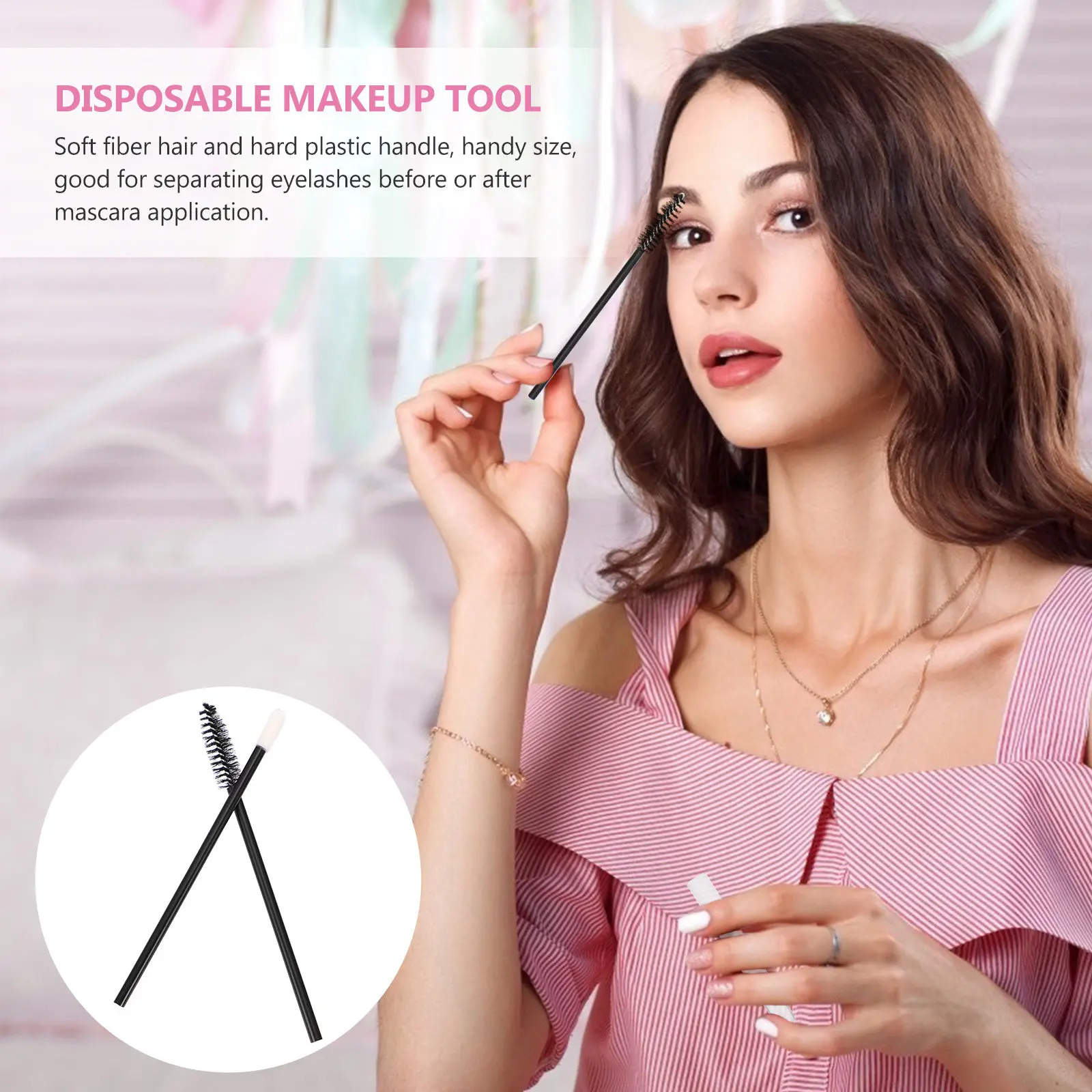 100Pcs Disposable Mascara Wands and Lip Gloss Applicators Eyelash Comb Eyebrow Brush Wand for Foundation Concealer Pigment Nail
100Pcs Disposable Mascara Wands and Lip Gloss Applicators Eyelash Comb Eyebrow Brush Wand for Foundation Concealer Pigment Nail