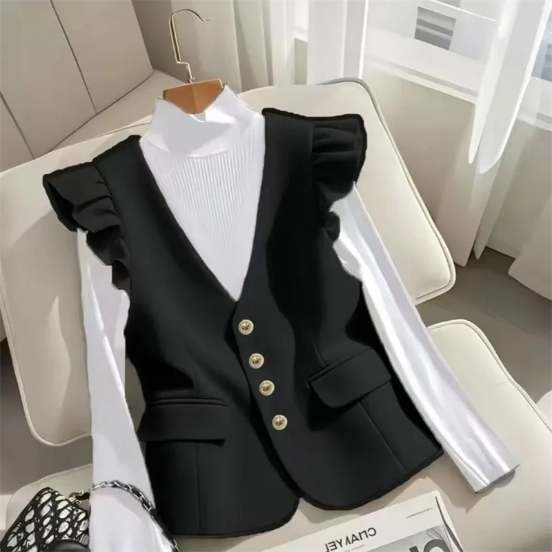 Xiaoxiangfeng Suit-Style Vest Jacket Women's Spring 2025 New High-Grade Sleeveless Coat Female Super-Beautiful Waistcoat Outwear
Xiaoxiangfeng Suit-Style Vest Jacket Women's Spring 2025 New High-Grade Sleeveless Coat Female Super-Beautiful Waistcoat Outwear