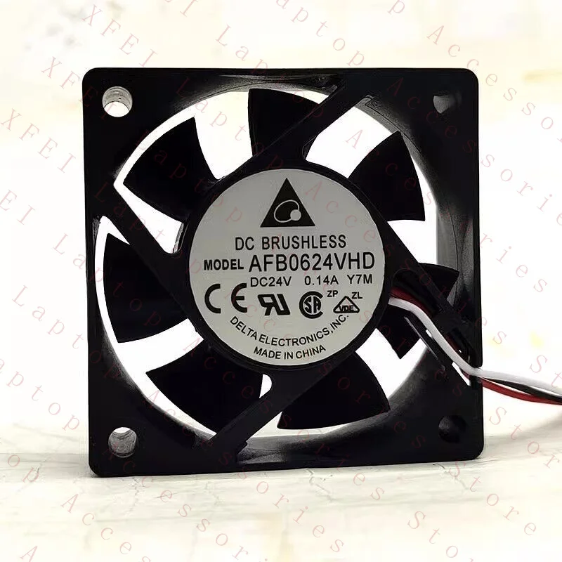 C AFB0624VHD 24V 0.14A 6020 6CM cooling fan # A6–13
C AFB0624VHD 24V 0.14A 6020 6CM cooling fan # A6–13