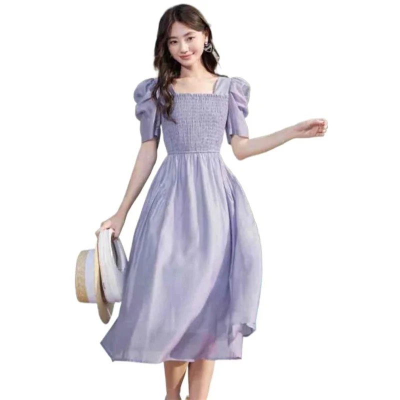2024 Summer New Korean Fashion Solid Color Women Dress Office Ladies Thin Long Length Female Dress New Half-Sleeved Vestidos
2024 Summer New Korean Fashion Solid Color Women Dress Office Ladies Thin Long Length Female Dress New Half-Sleeved Vestidos