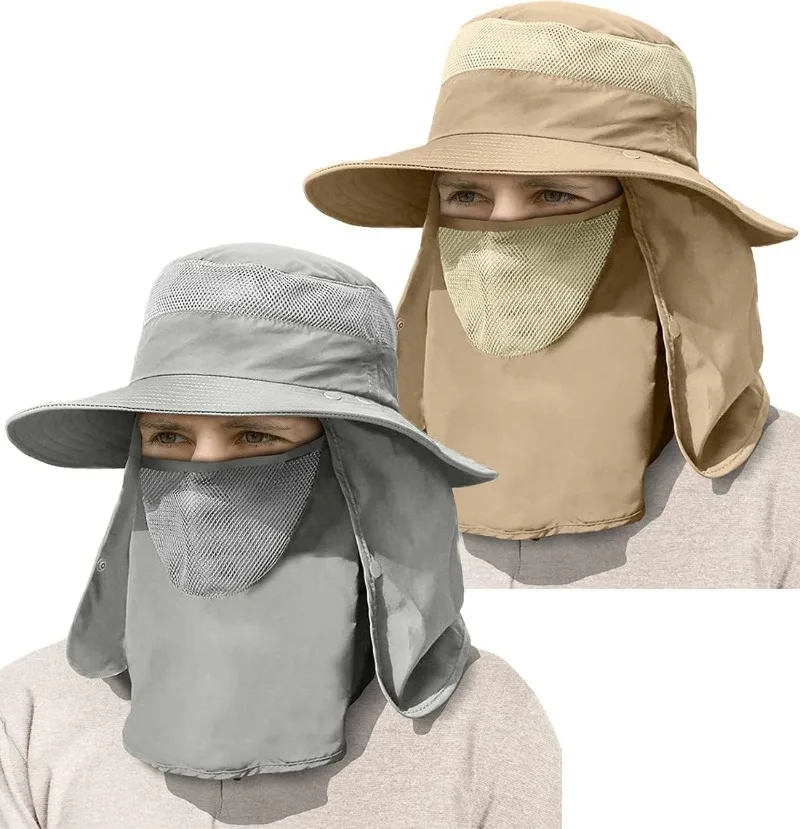 Mens and Womens Outdoor Sun Hat with Face Neck Flap UV Protection Wide Brim Fishing Hat for Hiking Safari Gardening UPF 50+
Mens and Womens Outdoor Sun Hat with Face Neck Flap UV Protection Wide Brim Fishing Hat for Hiking Safari Gardening UPF 50+