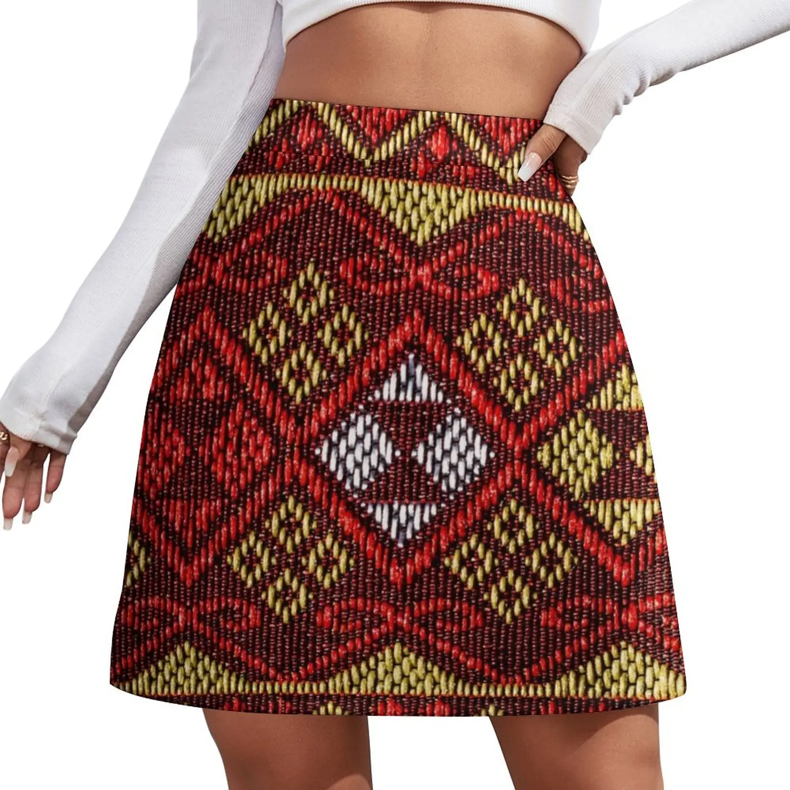Thai Silk - Red Gold White Thai Traditional Silkworms Mini Skirt elegant skirts for women luxury women skirts Mini Skirt
Thai Silk - Red Gold White Thai Traditional Silkworms Mini Skirt elegant skirts for women luxury women skirts Mini Skirt