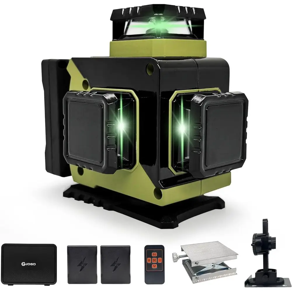 Laser Level 360 Self Leveling, 3x360° 3D Green Line Laser Level for Picture Hanging, Rechargeable Lazer Level with Type-C Charge
Laser Level 360 Self Leveling, 3x360° 3D Green Line Laser Level for Picture Hanging, Rechargeable Lazer Level with Type-C Charge