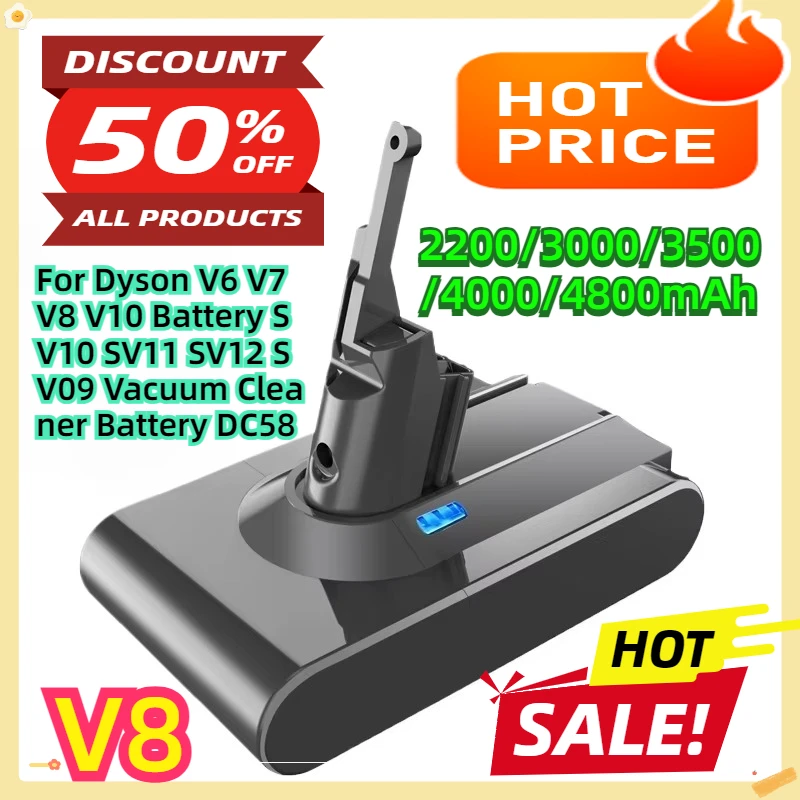 For Dyson V6 V7 V8 V10 Battery SV10 SV11 SV12 SV09 Vacuum Cleaner Battery DC58
For Dyson V6 V7 V8 V10 Battery SV10 SV11 SV12 SV09 Vacuum Cleaner Battery DC58