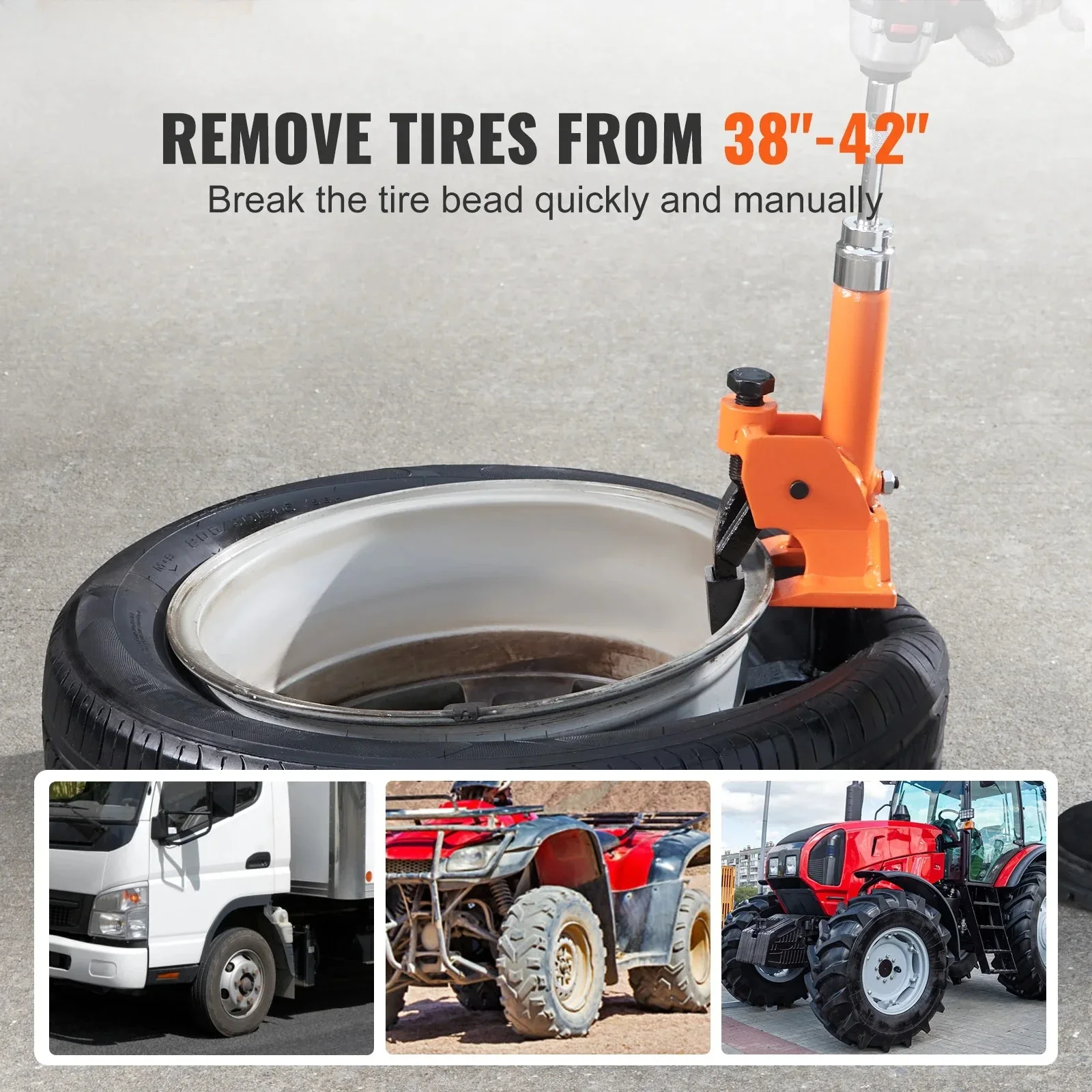 SIHAO Pneumatic Tire Bead Breaker, 8L Air Capacity & 120 PSI Working Pressure, Tire Changing Tool with Rubber Pad, Effectively Protect Aluminum Alloy Hubs for Professional Car Tire Repair Workshops
SIHAO Pneumatic Tire Bead Breaker, 8L Air Capacity & 120 PSI Working Pressure, Tire Changing Tool with Rubber Pad, Effectively Protect Aluminum Alloy Hubs for Professional Car Tire Repair Workshops