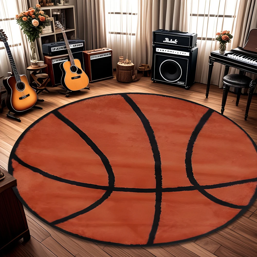 Basketball Circular Carpet Basketball and Baseball Printed Carpet Non Slip Door Mat for Living Room Entrance Bedroom Rug
Basketball Circular Carpet Basketball and Baseball Printed Carpet Non Slip Door Mat for Living Room Entrance Bedroom Rug