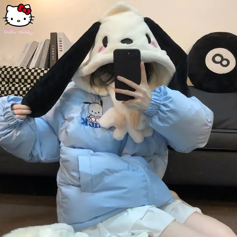 Sanrio Melody, зимний пуховик, утепленная хлопковая одежда, пальто с воротником-стойкой, свободные теплые милые топы для девочек, милые топы с героями мультфильмов Cinnamoroll
Sanrio Melody, зимний пуховик, утепленная хлопковая одежда, пальто с воротником-стойкой, свободные теплые милые топы для девочек, милые топы с героями мультфильмов Cinnamoroll