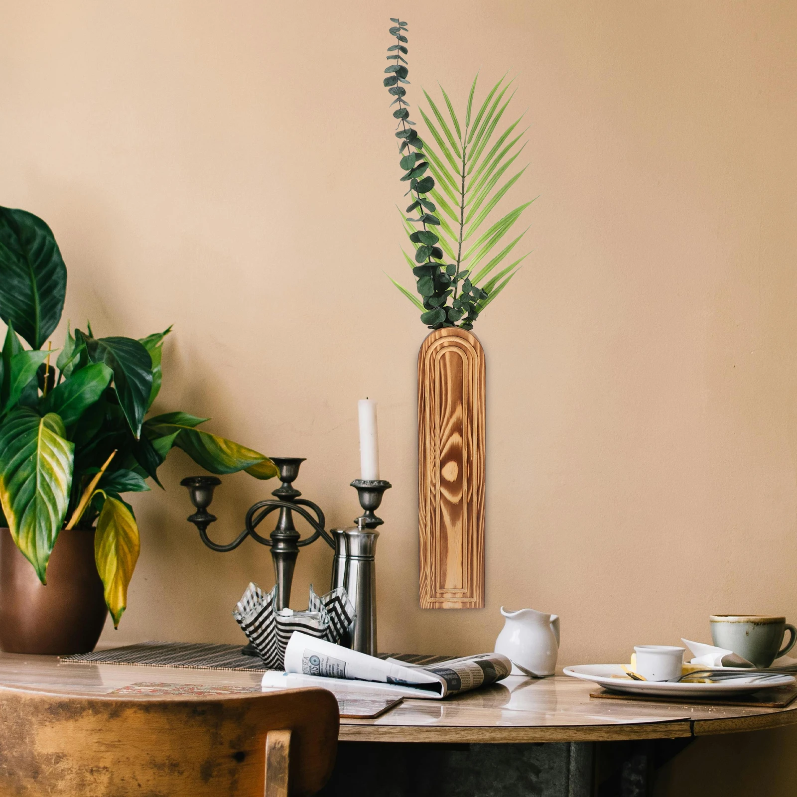1pcs Wooden Vase Bohemian Wall Planter Home Decor Small Bud Vase Flower Eucalyptus Greenery Shrubs Modern Indoor Plants
1pcs Wooden Vase Bohemian Wall Planter Home Decor Small Bud Vase Flower Eucalyptus Greenery Shrubs Modern Indoor Plants