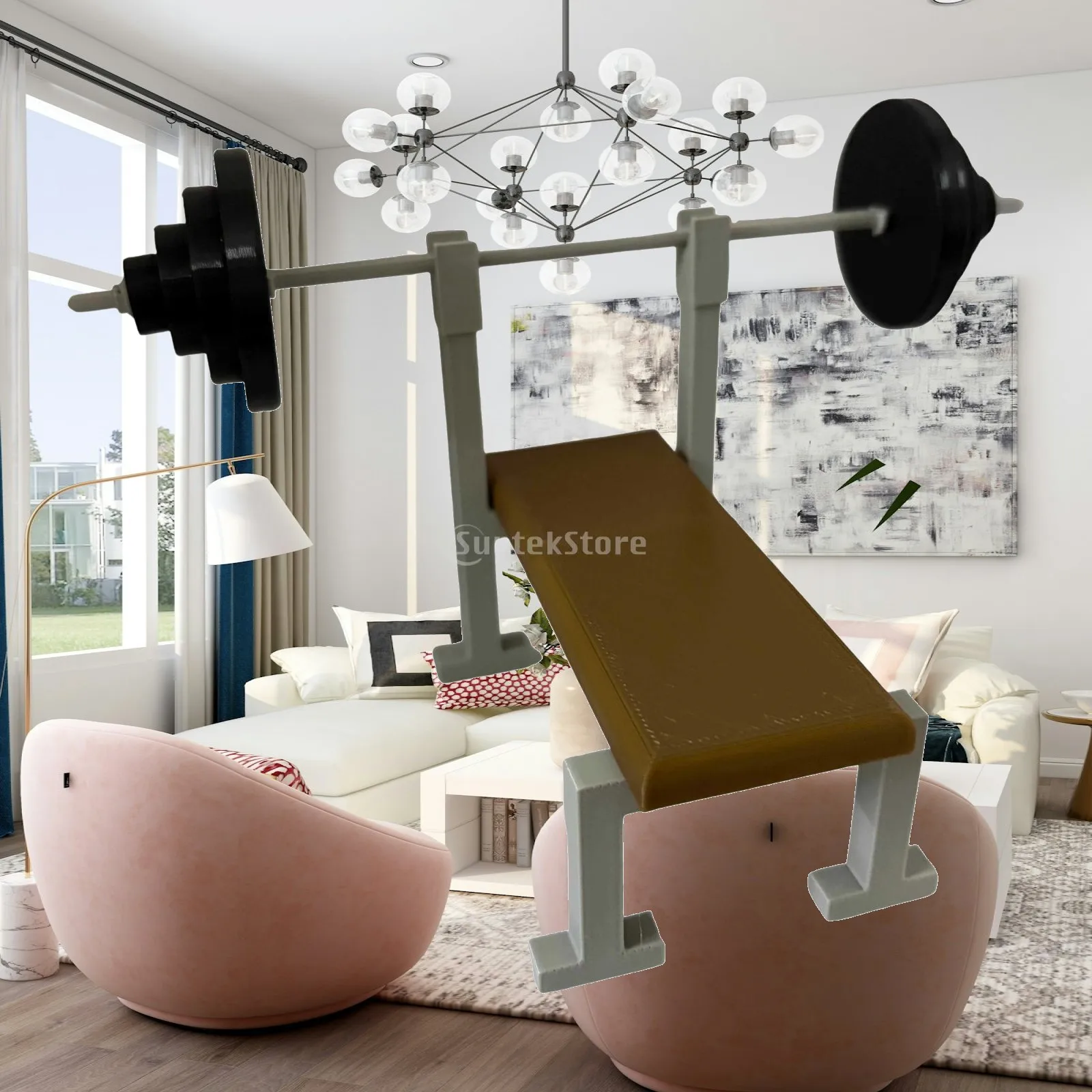 Mini Sport Equipment Dollhouse Barbell Rack Flat Bench Fitness Model Gym Furniture Accessory for 1 12 Action Figures
Mini Sport Equipment Dollhouse Barbell Rack Flat Bench Fitness Model Gym Furniture Accessory for 1 12 Action Figures