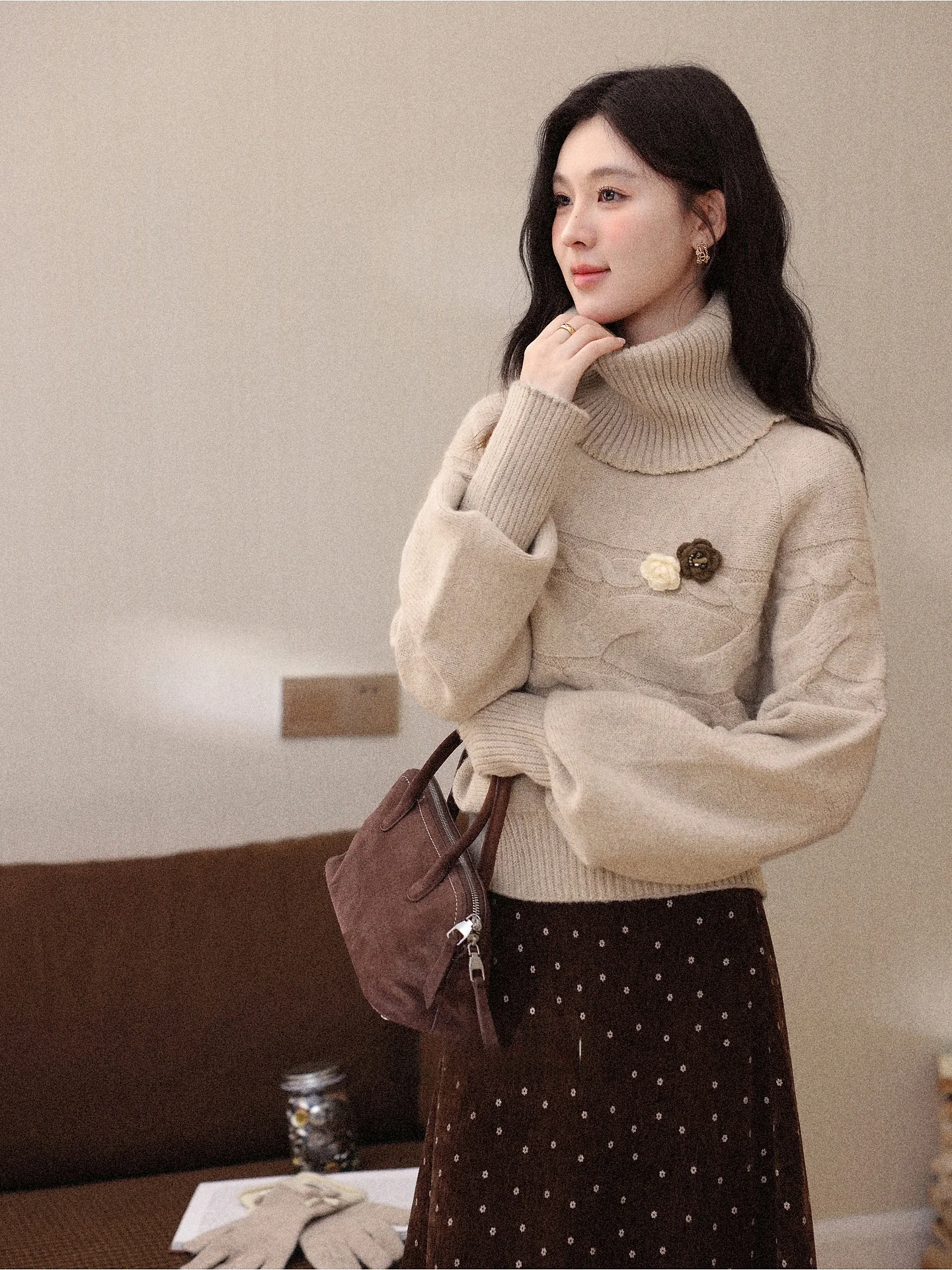 Ele Long Sve вязаный свитер шарф для женщин свитер цвета хаки трикотаж осень модная женская мода
Ele Long Sve вязаный свитер шарф для женщин свитер цвета хаки трикотаж осень модная женская мода