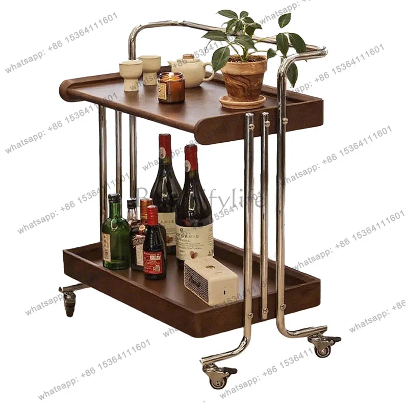 Medieval style movable side few solid wood living room new storage trolley
Medieval style movable side few solid wood living room new storage trolley