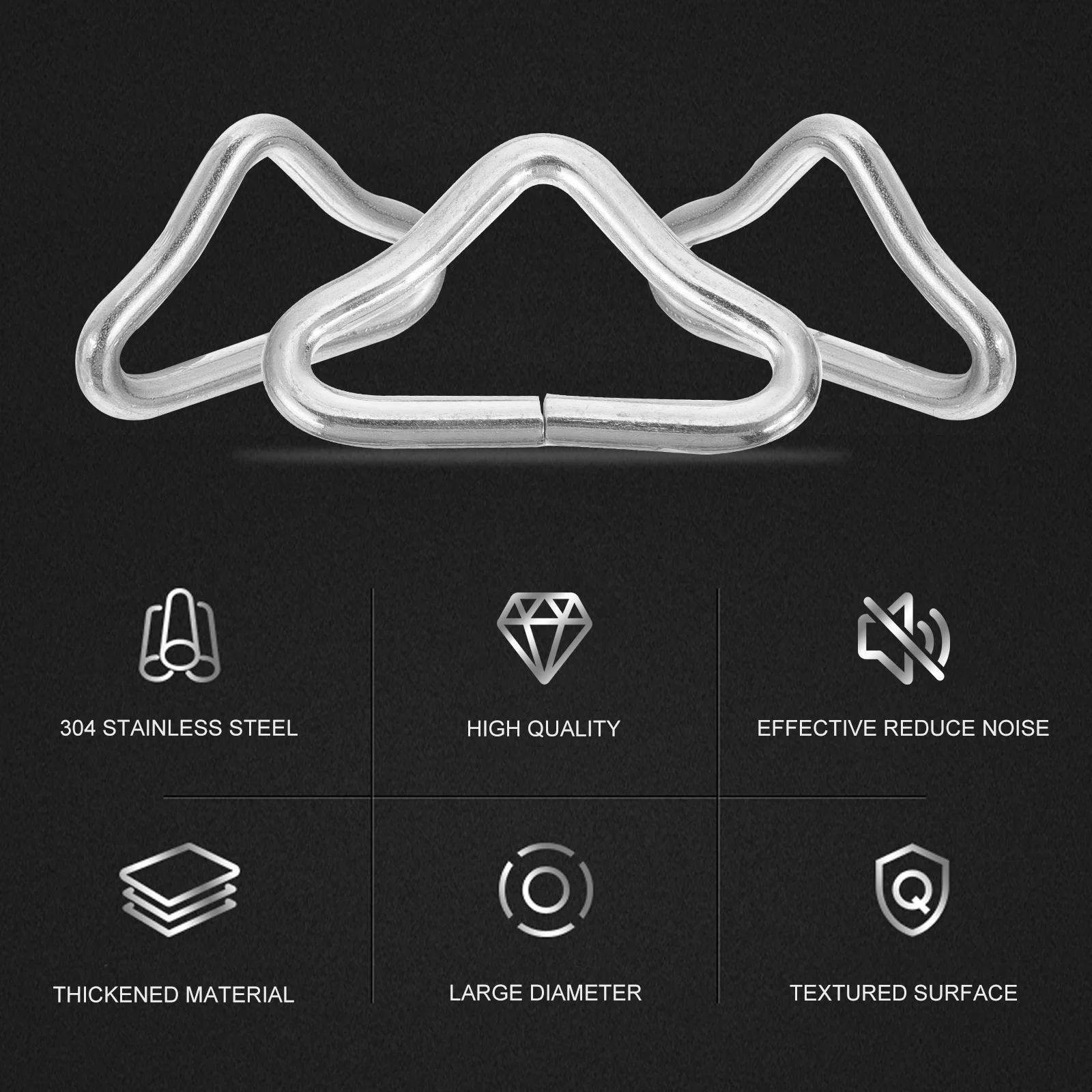 40Pcs Trampoline Triangle Ring Buckle Zinc Plated Steel High Strength V-Ring Strap Connector for Bags Purse Crafts and Outdoor
40Pcs Trampoline Triangle Ring Buckle Zinc Plated Steel High Strength V-Ring Strap Connector for Bags Purse Crafts and Outdoor