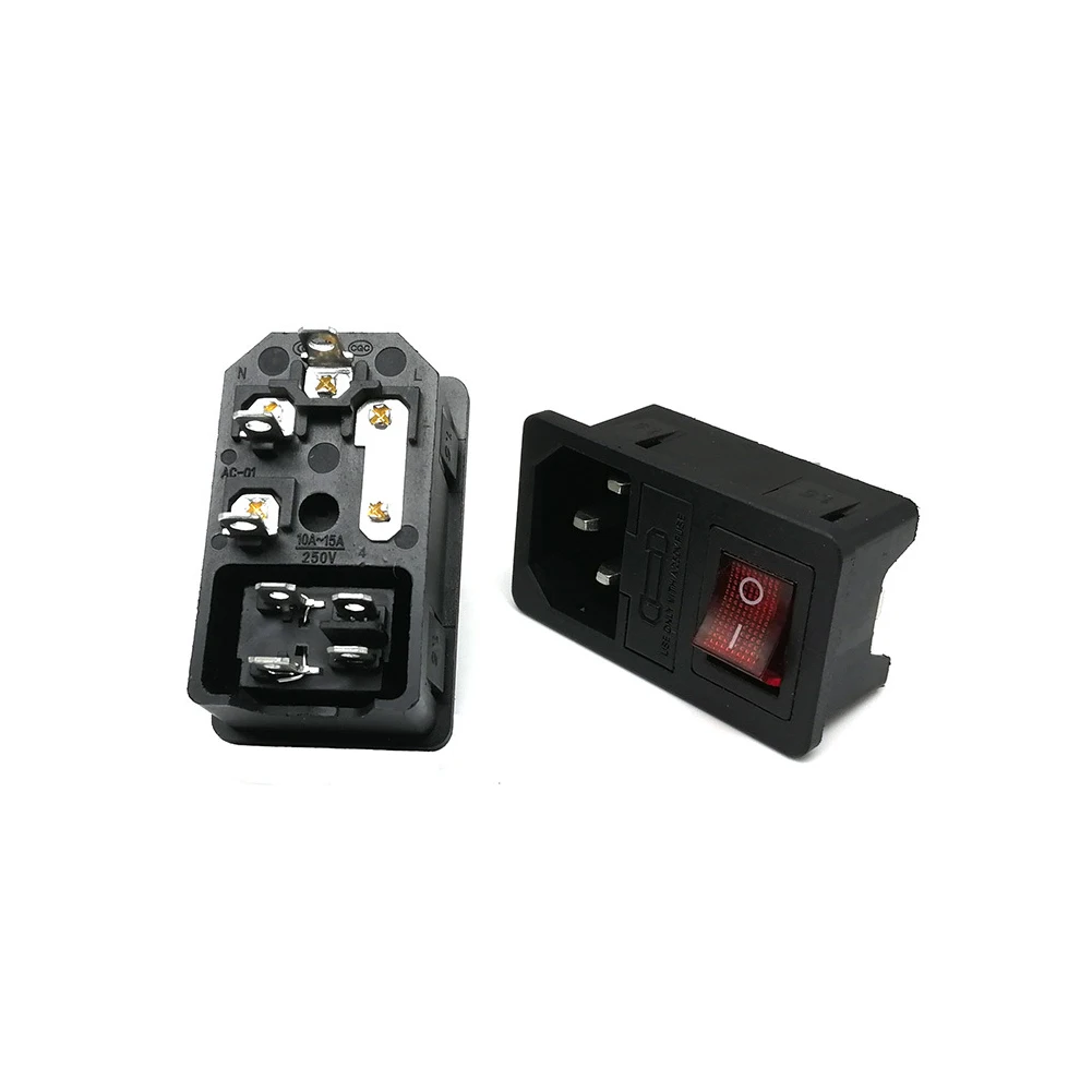 2PCS 250V 10A Rocker Switch IEC320 C14 Inlet Power Socket Fuse Switch Connector Plug 3 in 1 AC Power Outlet Overload Protection
2PCS 250V 10A Rocker Switch IEC320 C14 Inlet Power Socket Fuse Switch Connector Plug 3 in 1 AC Power Outlet Overload Protection
