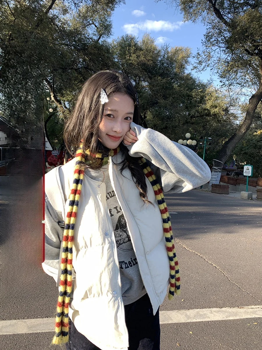 Женская хлопковая жилетка Sinbounboun: теплая, ветрозащитная, для колледжа, с утеплением, на молнии, модная расцветка
Женская хлопковая жилетка Sinbounboun: теплая, ветрозащитная, для колледжа, с утеплением, на молнии, модная расцветка