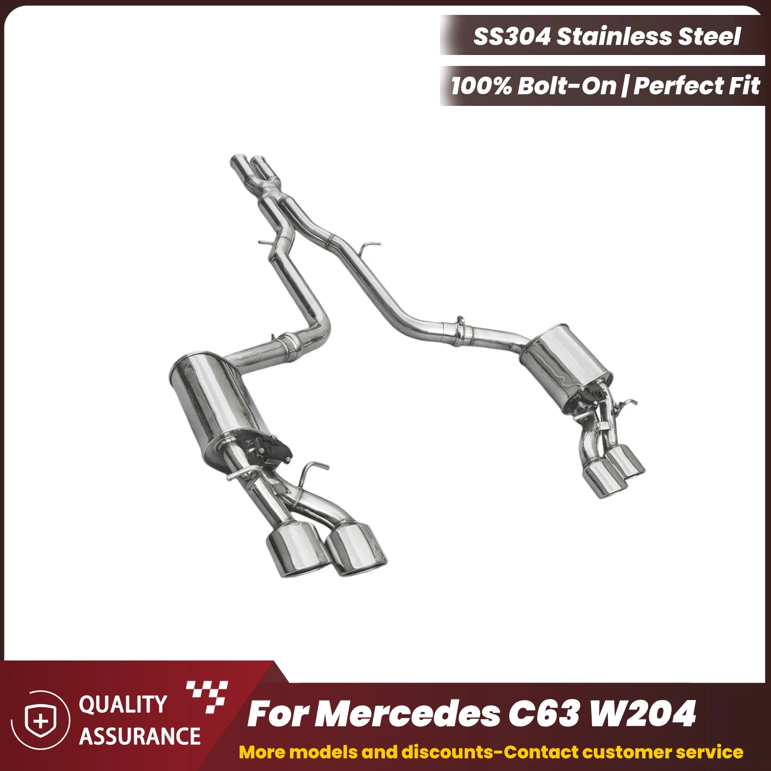 High Performance ECCF Stainless Steel Catback For Mercedes C63 W204 Unlock True Performance Max Exhaust Flow
High Performance ECCF Stainless Steel Catback For Mercedes C63 W204 Unlock True Performance Max Exhaust Flow
