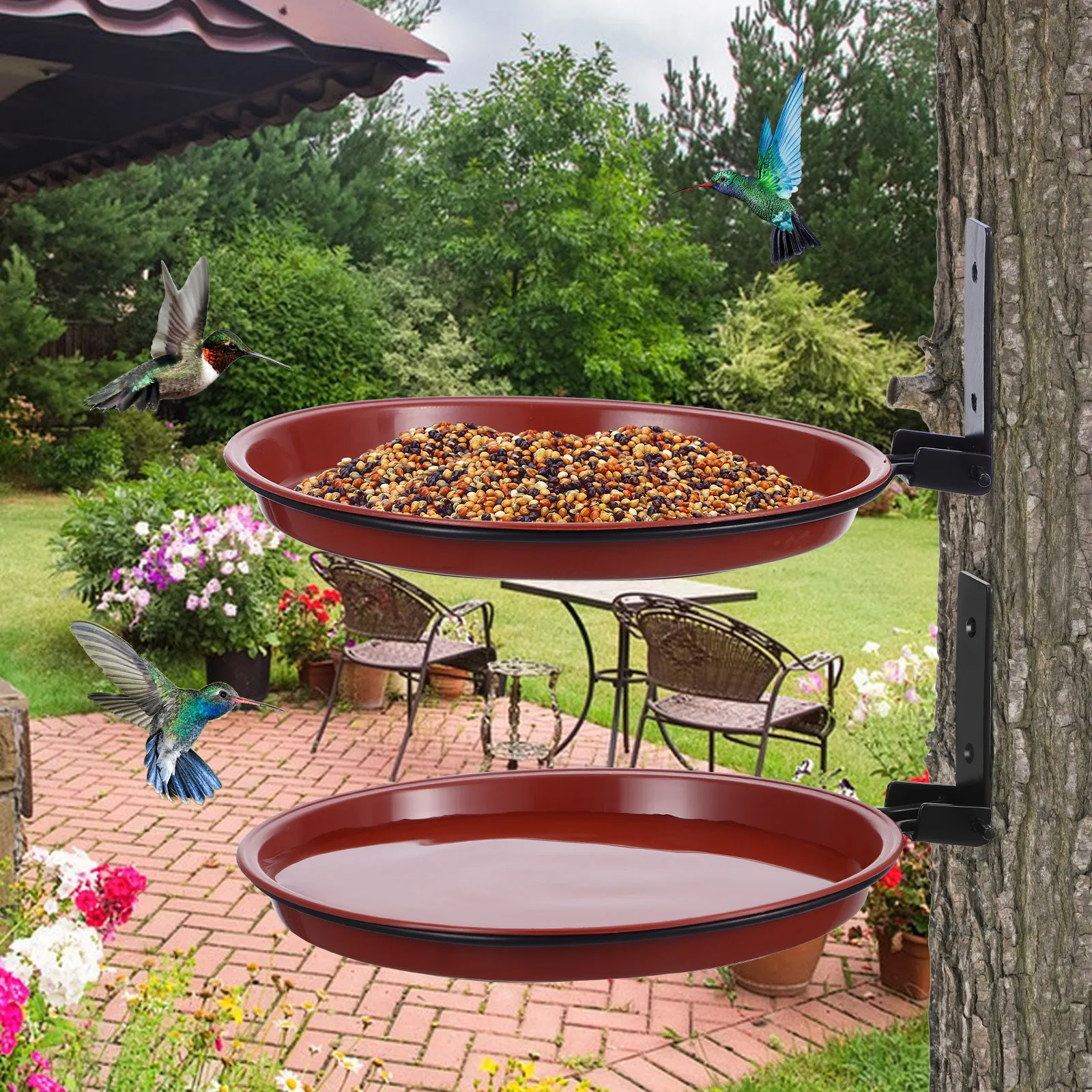 1 set 1 Set Double Layer Bird Feeder Tray 90° Foldable Tree Mount Platform For Outdoor Birds Bathing Feeding Station Yard Garden
1 set 1 Set Double Layer Bird Feeder Tray 90° Foldable Tree Mount Platform For Outdoor Birds Bathing Feeding Station Yard Garden
