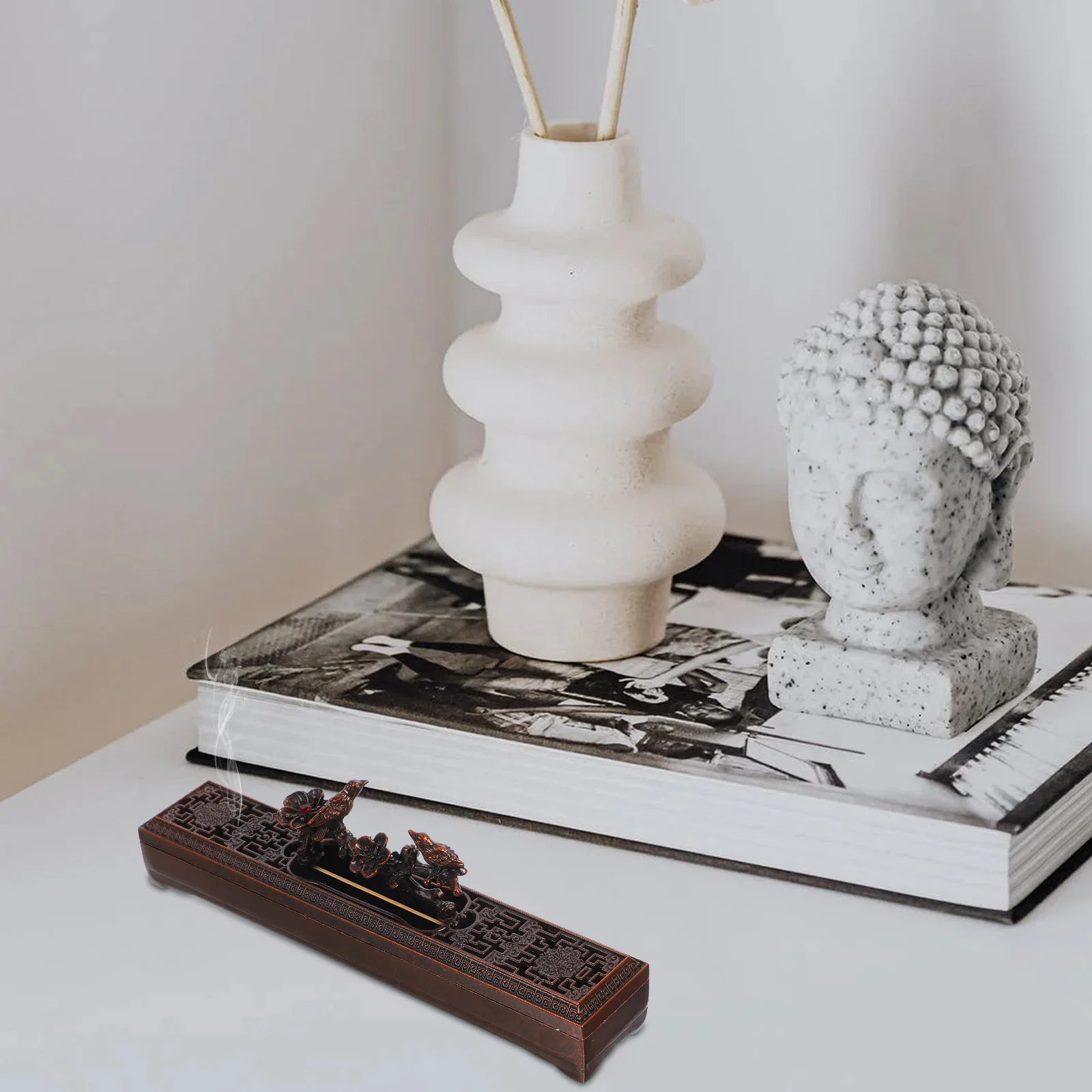 Vintage Chinese Style Incense Stick Burner Aroma Holder Desktop Decoration Relaxation Anxiety Stress Relief
Vintage Chinese Style Incense Stick Burner Aroma Holder Desktop Decoration Relaxation Anxiety Stress Relief