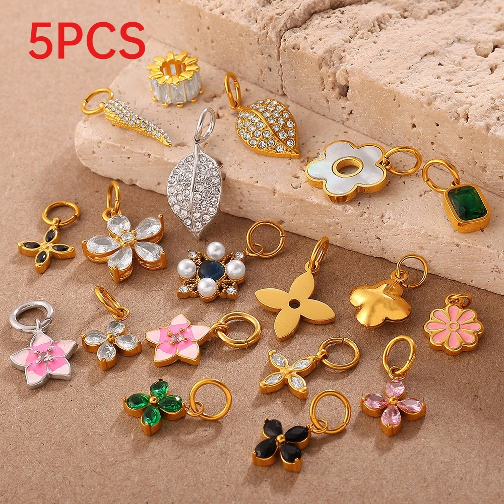 5Pcs Rhinestone Inlaid Four Leaf Clover Colorful Flower Pendants Versatile DIY Handmade Jewelry Making Charms Accessories
5Pcs Rhinestone Inlaid Four Leaf Clover Colorful Flower Pendants Versatile DIY Handmade Jewelry Making Charms Accessories