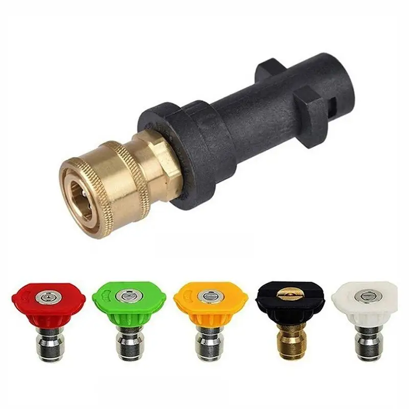 New Karcher K2-K7 High Pressure Washer Adapter With 5-Color Quick Connect Nozzles And Foam Cannon
New Karcher K2-K7 High Pressure Washer Adapter With 5-Color Quick Connect Nozzles And Foam Cannon