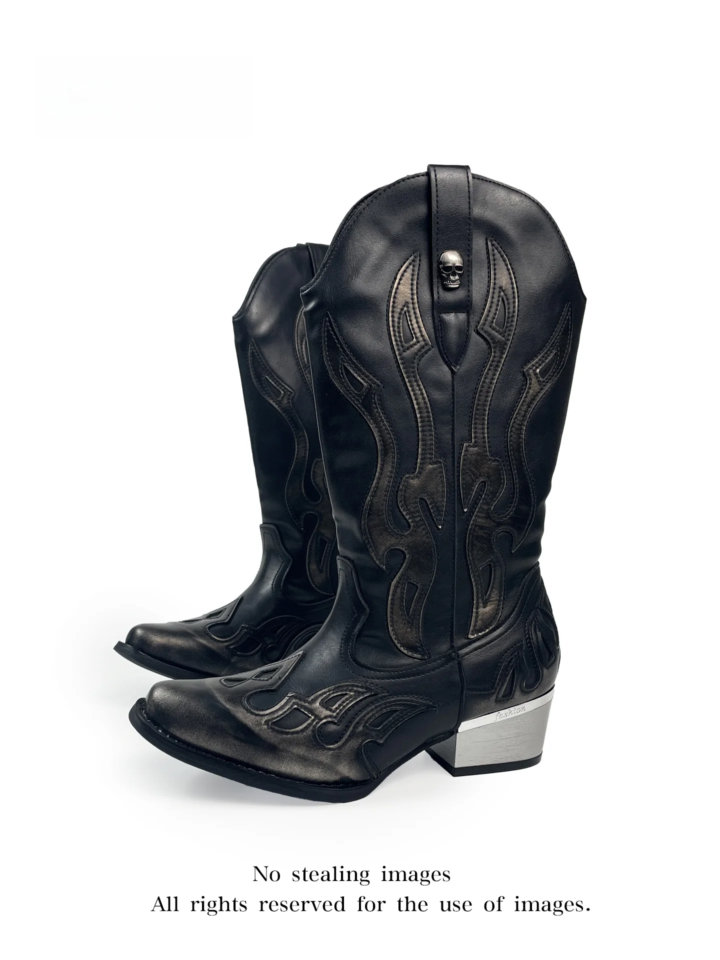 Mib'Vias Western Fashion Boots Men Women Mid-Calf Thick Heel Punk Style Embroidered Small Square Head Retro Boots
Mib'Vias Western Fashion Boots Men Women Mid-Calf Thick Heel Punk Style Embroidered Small Square Head Retro Boots