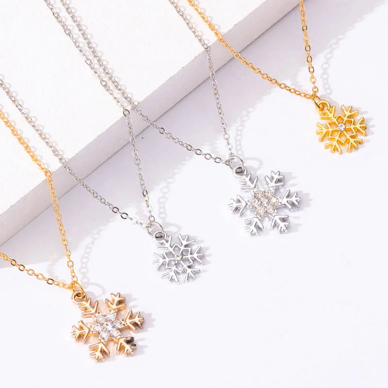Korean Fashion Alloy Shiny Rhinestone Snowflake Pendant Necklace O Chain Simple Design Charm Necklace Jewelry For Women
Korean Fashion Alloy Shiny Rhinestone Snowflake Pendant Necklace O Chain Simple Design Charm Necklace Jewelry For Women