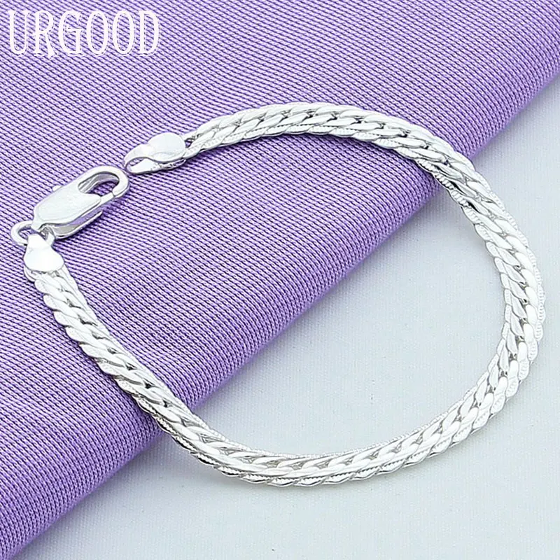 925 Sterling Silver 18/19/20cm 6mm Full Side Chain Bracelet For Women Men Party Engagement Wedding Fashion Jewelry
925 Sterling Silver 18/19/20cm 6mm Full Side Chain Bracelet For Women Men Party Engagement Wedding Fashion Jewelry