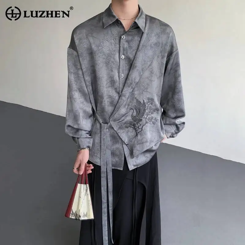 LUZHEN 2026 New Original Chinese Style Embroidery Pattern Long Sleeve Shirts Cross Placket Men's Fashion Elegant Clothes JY6777
LUZHEN 2026 New Original Chinese Style Embroidery Pattern Long Sleeve Shirts Cross Placket Men's Fashion Elegant Clothes JY6777
