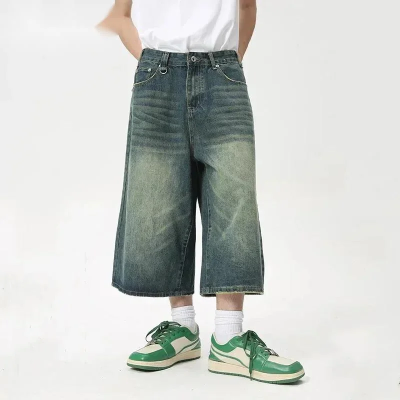 High Street Calf-Length Pants Denim Men's Shorts Straight Zipper Causal Wide Leg Male Trousers New Chic Spring 2026 K8MB
High Street Calf-Length Pants Denim Men's Shorts Straight Zipper Causal Wide Leg Male Trousers New Chic Spring 2026 K8MB