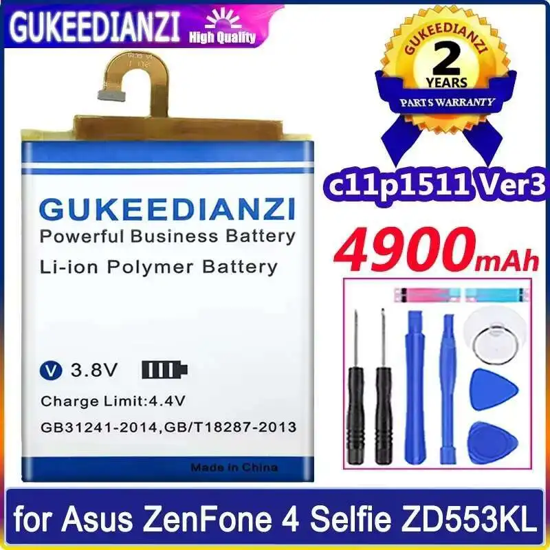 4900Mah High-Capacity Reliable Power Supply C11P1511 Round Bend Cable Mobile Phone Battery For Asus Zenfone 4 Selfie ZD553KL
4900Mah High-Capacity Reliable Power Supply C11P1511 Round Bend Cable Mobile Phone Battery For Asus Zenfone 4 Selfie ZD553KL