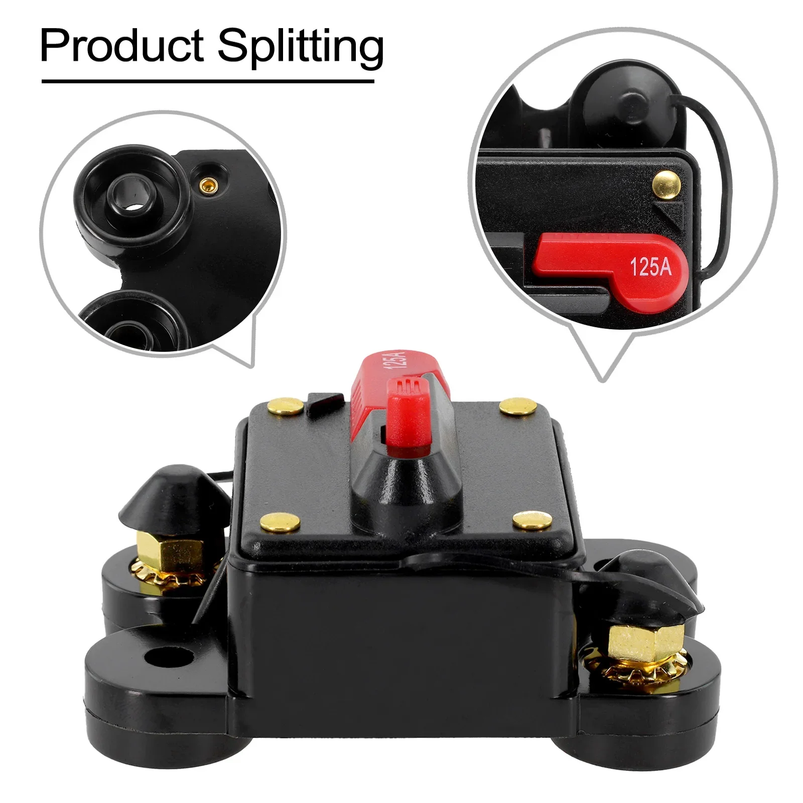 30-300A Manual Reset Circuit Breaker 12V-48V DC Inline Fuse Holder For Car Boat RV Audio-Amplifier Battery Protection
30-300A Manual Reset Circuit Breaker 12V-48V DC Inline Fuse Holder For Car Boat RV Audio-Amplifier Battery Protection