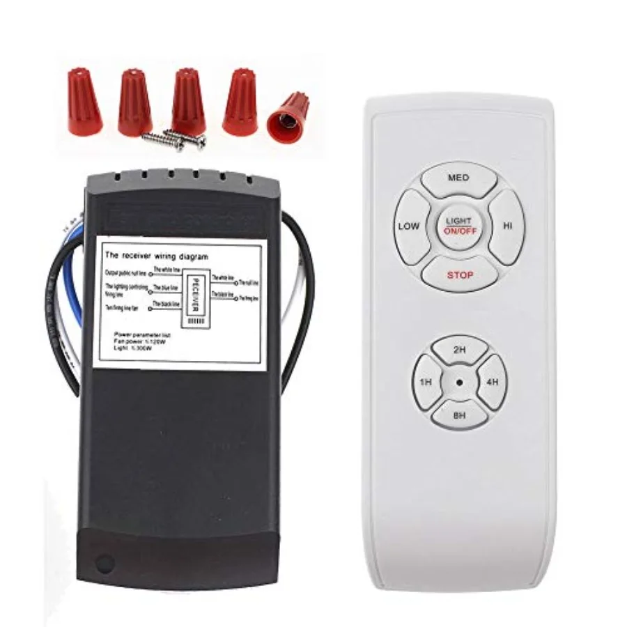 Universal Ceiling Fan Remote Control Kit, 3-in-1 AC Motor Ceiling Fan Light Timing and Speed Remote, for Hunter/Harbor Breeze/W
Universal Ceiling Fan Remote Control Kit, 3-in-1 AC Motor Ceiling Fan Light Timing and Speed Remote, for Hunter/Harbor Breeze/W